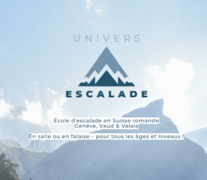 Page d'accueil du site internet d'Univers Escalade créé avec Inspir Communication