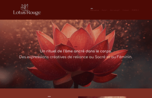 siter internet du Lotus Rouge d'Armelle Thiebaud co-créé avec Inspir Communication